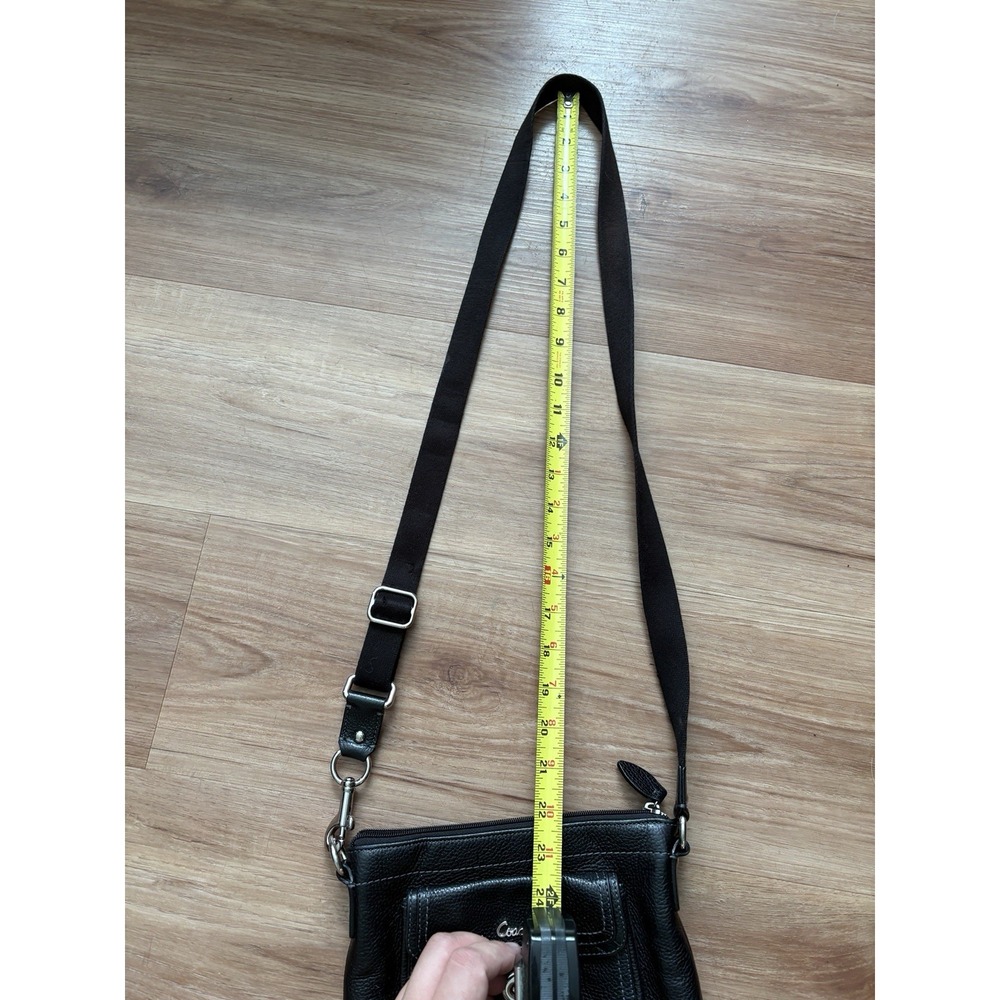 Coach Black Pebbled Leather Turn Lock Pocket Swingpack Crossbody Bag F45012 - Picture 8 of 8